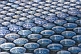 Image of Trader\\\\'s display of blue and white pottery bowls tempts the traveller in Bukhara\\\\'s Central Asian Bazaar.