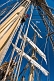 Image of Rope masts and rigging of the tallship 'Picton Castle'.