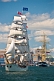 Image of The tallship 'Europa' leaves her waterfront berth in Halifax harbor.