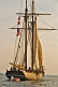 Image of The tallship 'Amistad' takes an evening cruise in Pictou Harbour.