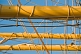 Image of A jumble of chains and ropes of different sizes support and surround the yards on the square rigger 'Picton Castle'.
