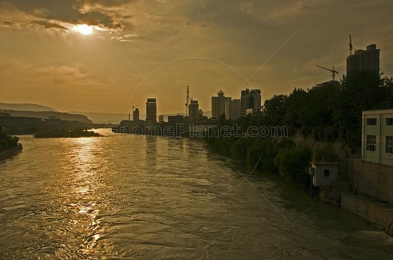 Sunset on the Yellow River.