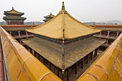 The golden and tiled roofs of Putuozongcheng Buddhist Temple.