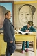 Image of Silk workers with Chairman Mao Tsedong picture.