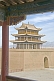 Image of Pagoda-style watch tower on the walls at the Jiayuguan Fort.