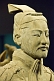Terracotta warrior on display at the Shaanxi History Museum.