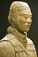 Image of Terracotta warrior on display at the Shaanxi History Museum.