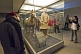 Image of Chinese and Western visitors admire a Terracotta Soldier and horse.