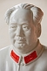 White pottery figurine of Chairman Mao Tsedong.