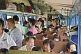Chinese travellers on a crowded train from Beijing to Datong.