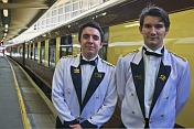 Carriage attendants on the Venice Simplon-Orient-Express at Victoria Station.