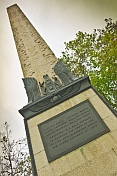 Cleopatras Needle on Victoria Embankment next to River Thames erected 1878.