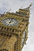 Clock face of the  Big Ben clock tower and Houses of Parliament in City of Westminster.