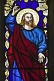 Image of Stained glass Apostle in All Saints Church at Thirkleby.