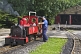 Image of Locomotive driver prepares steam engine Fox at Kirklees Light Railway at Clayton West.