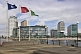 Image of The Media City building at Salford Quays on the River Irwell.