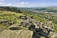 View over Ilkley town from Ilkley Moor and the Cow and Calf Rocks.
