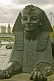Image of Bronze sphinx next to Cleopatras Needle on Victoria Embankment next to River Thames.