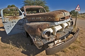 caption: Abandoned Ford Truck
