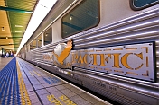 caption: Indian Pacific Carriages at Central Station