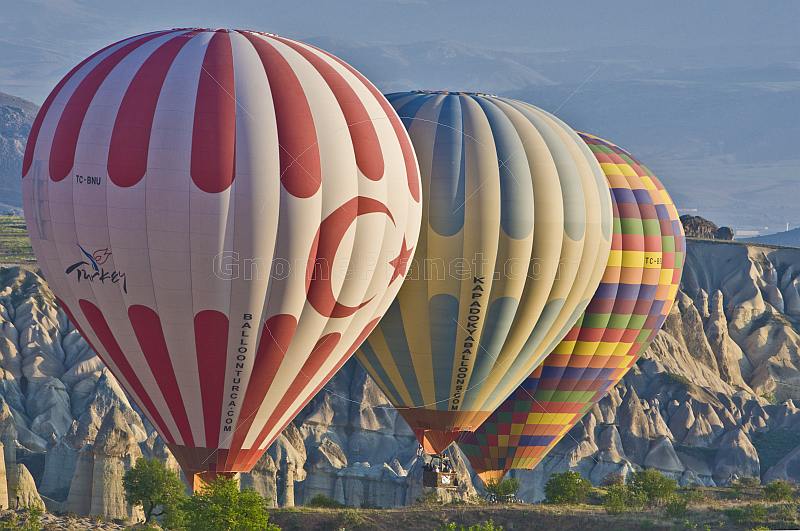 Hot-Air Balloons over Cappadocia Fairy Chimneys