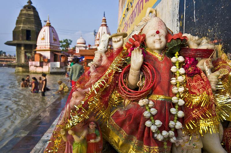 Ma Ganga statue at the Haridwar Bathing Ghats